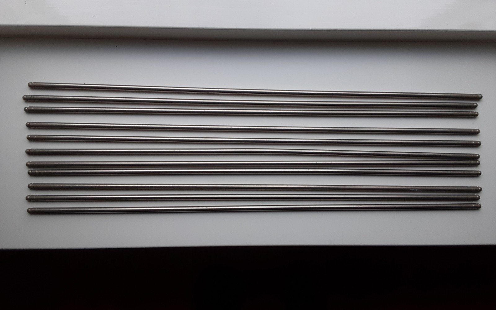 11 mooie verchroomde traproedes lengte 61,5 cm, rond 8 mm, Huis en Inrichting, Ophalen of Verzenden, Rond, 50 tot 100 cm, 50 tot 100 cm