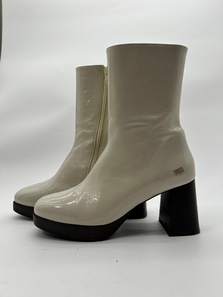Deabused, maat 40 witte laarzen met jaren ´80 hak, Hoge laarzen, Verzenden, Deabused, Wit
