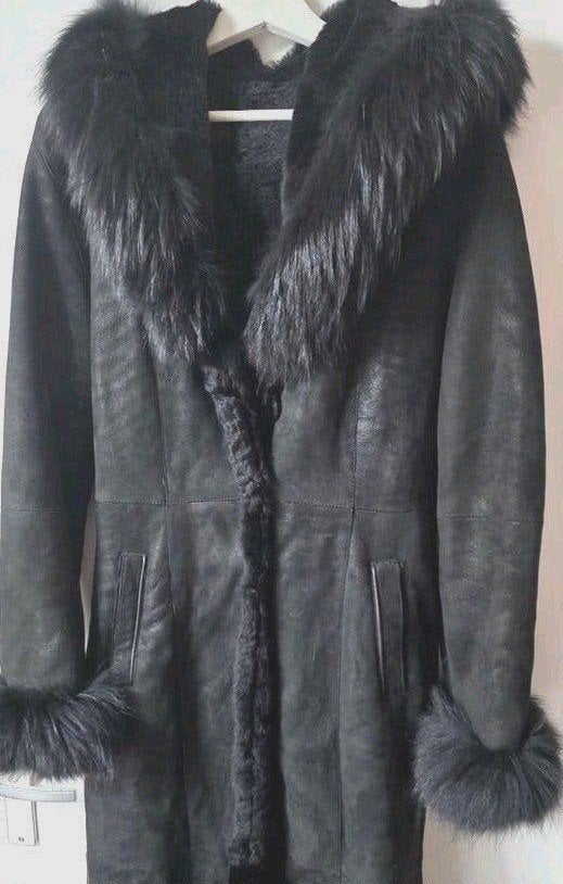 Stran idea luxe Italiaanse  schearling lammy coat met vos, Kleding | Dames, Zwart, Stran Idea, Nieuw, Ophalen