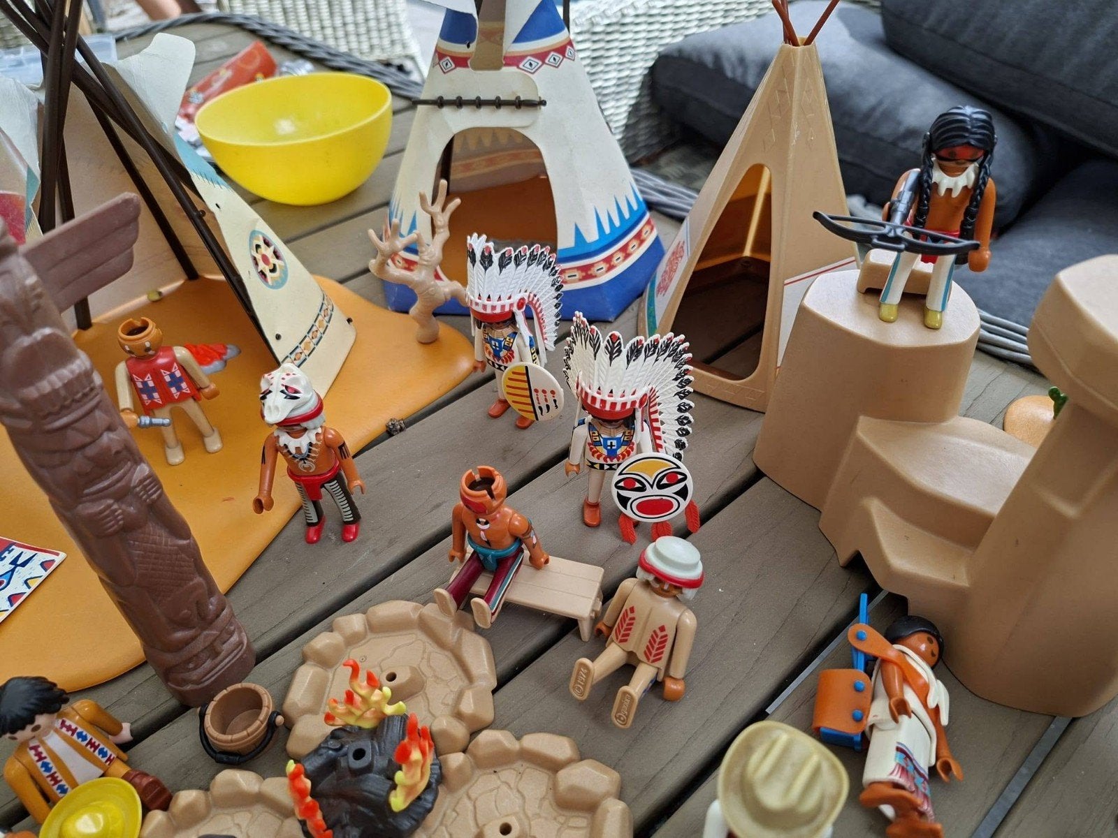 Playmobil Indianen dorp grote set, Ophalen of Verzenden