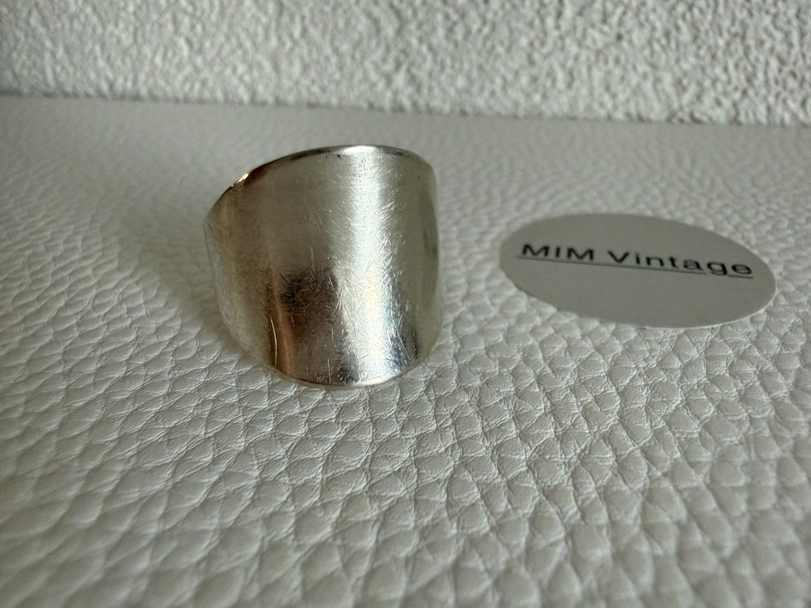 Foto 2 van H018/ Vintage Zilveren Statement ring Scandinavië 19 1/4