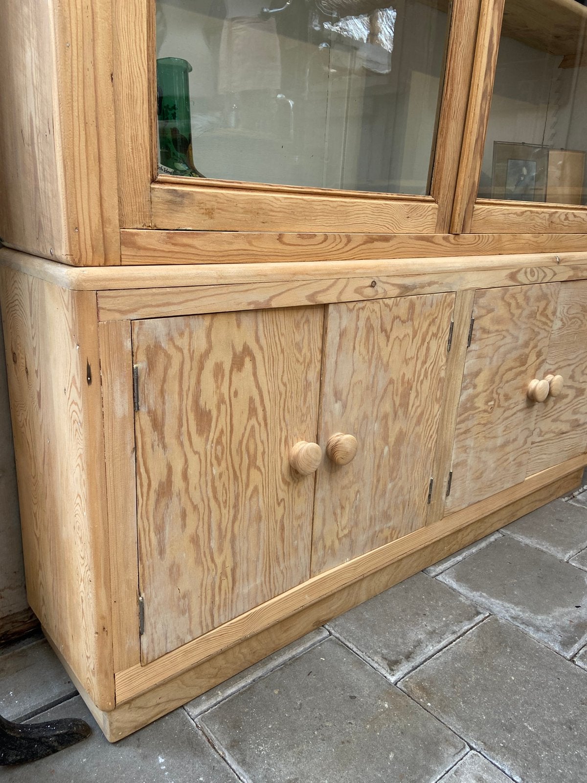 Landelijke ondiepe kast buffetkast vitrine, Huis en Inrichting, Ophalen, Gebruikt, 100 tot 150 cm, Landelijk