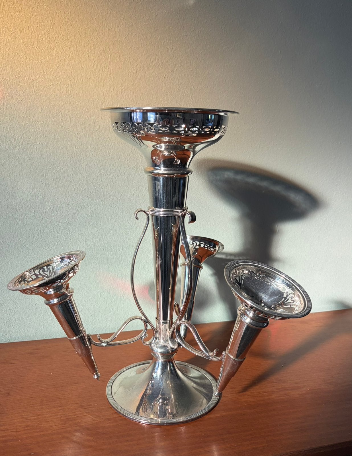 Verzilverde epergne (tafelstuk) 1910/1920., Antiek en Kunst, Ophalen of Verzenden