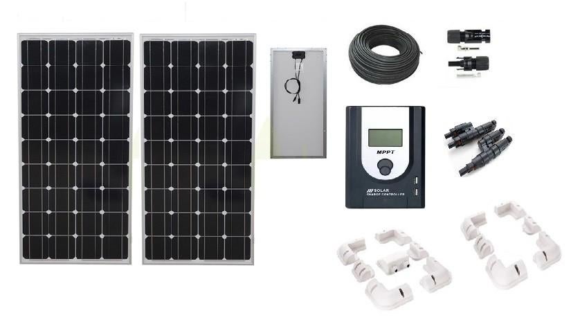 340Wp set + 40A mppt laadregelaar  camper caravan boot accu, Caravans en Kamperen, Camper-accessoires, Ophalen of Verzenden
