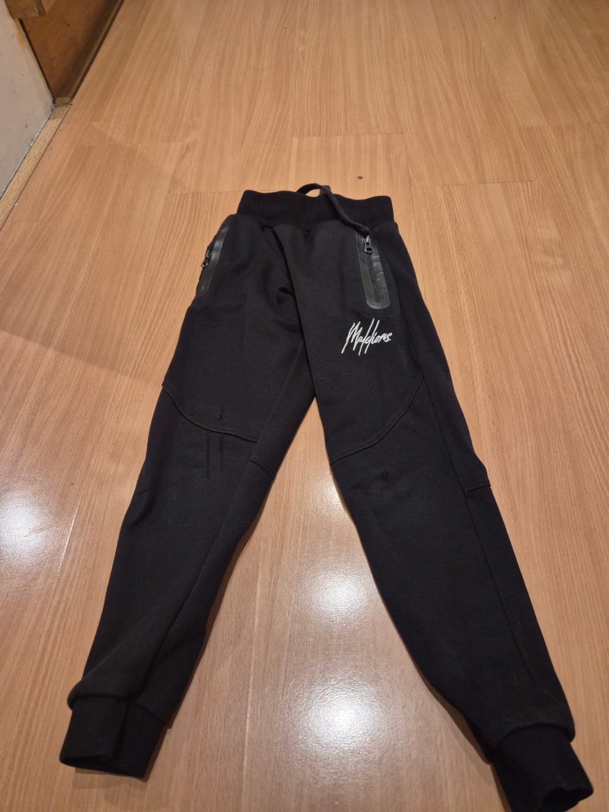 Zwarte joggingbroek maat 140, Broek, Gebruikt, Malelions, Jongen of Meisje