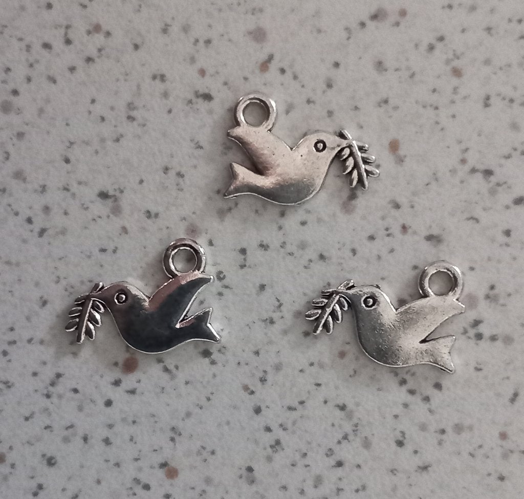 Vredesduif metalen bedels, Ophalen of Verzenden, Nieuw, Bedel