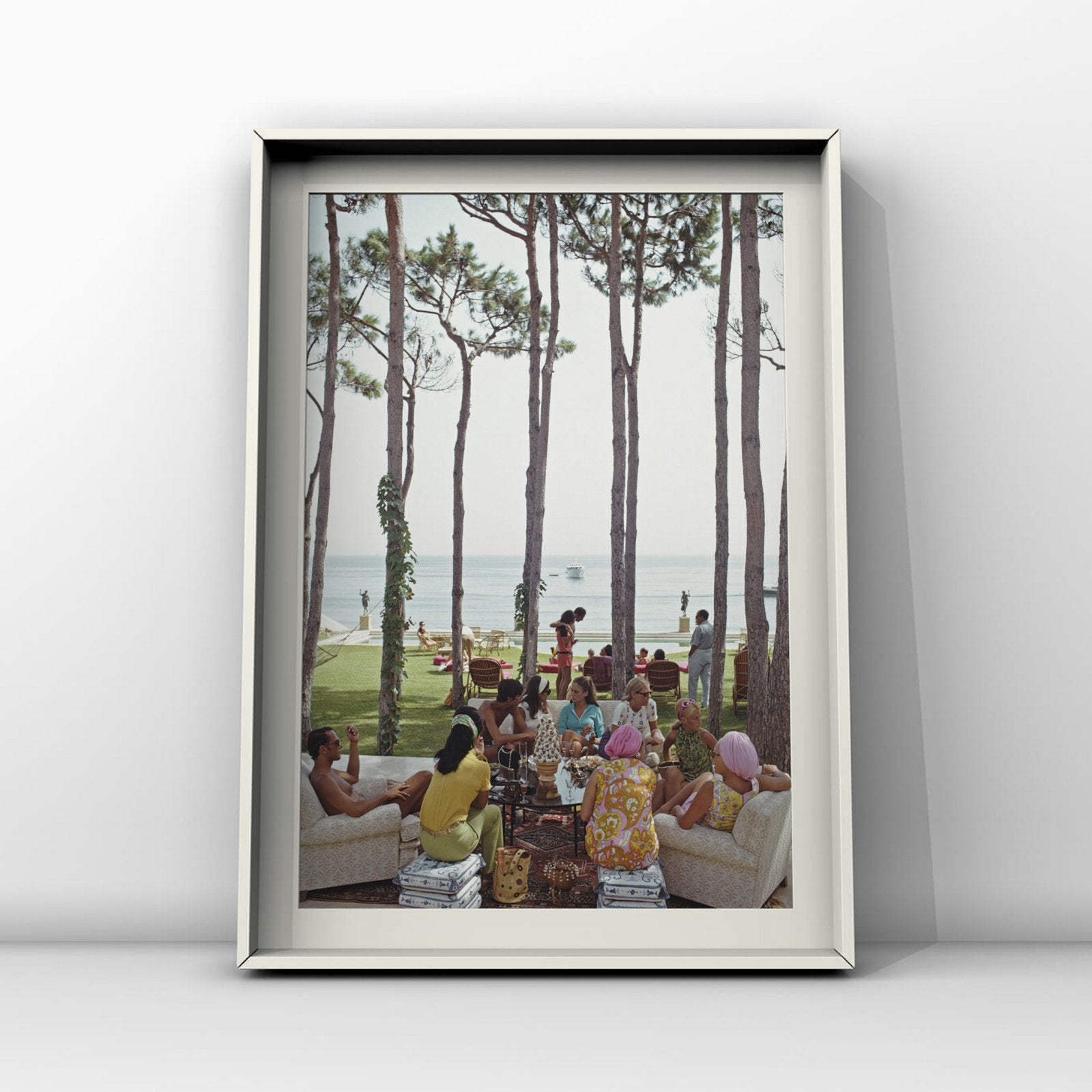 Marbella House, Spanje 1967gratis verzenden retro beach, Ophalen, Schilderij