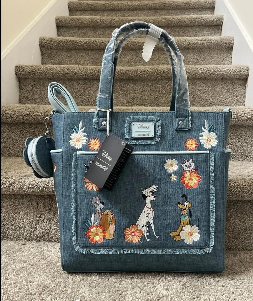 Loungefly Disney Denim Shopper Tas met Portemonnee Nieuw, Sieraden, Tassen en Uiterlijk, Tassen | Damestassen, Ophalen of Verzenden