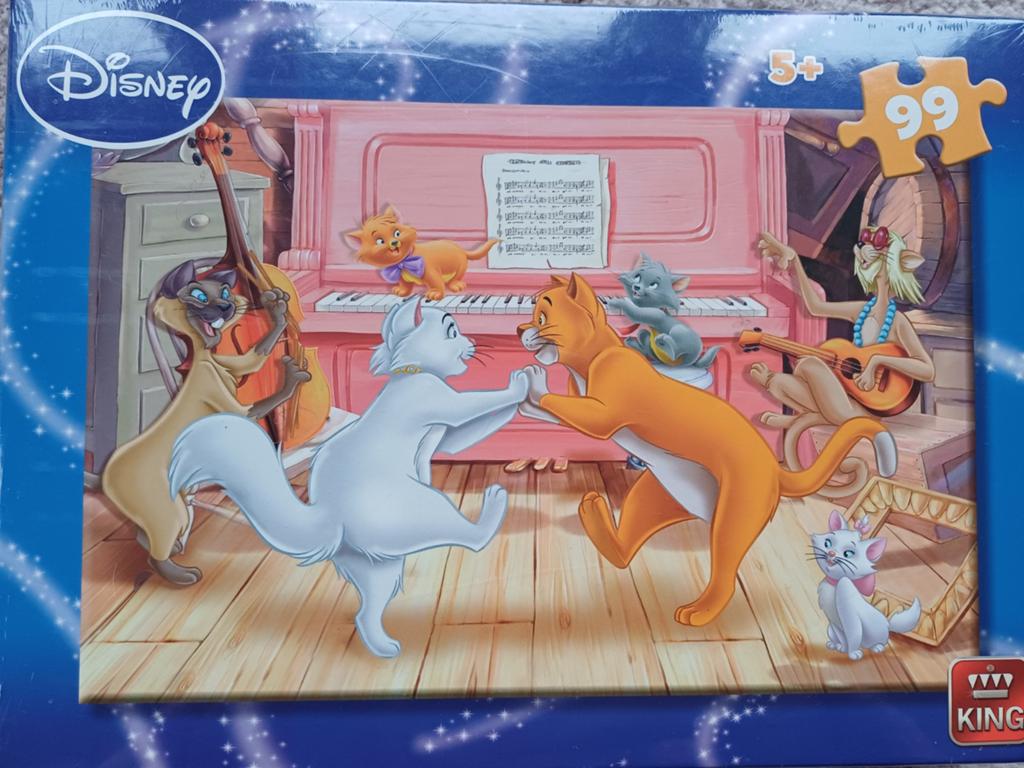 Puzzel 99 stukjes Aristokatten, nieuw, Ophalen of Verzenden, Meer dan 50 stukjes, Nieuw, 6 jaar of ouder