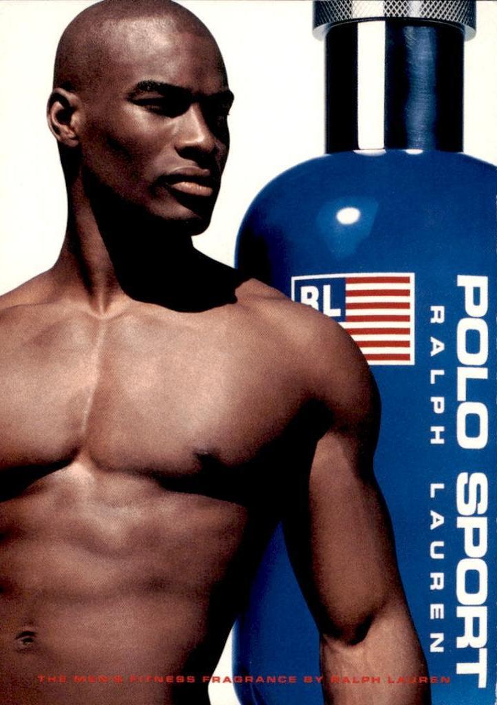 Donkere man, ontbloot bovenlijf, Ralph Lauren sport, Verzamelen, Verzenden, 1980 tot heden, Ongelopen, Overige thema's