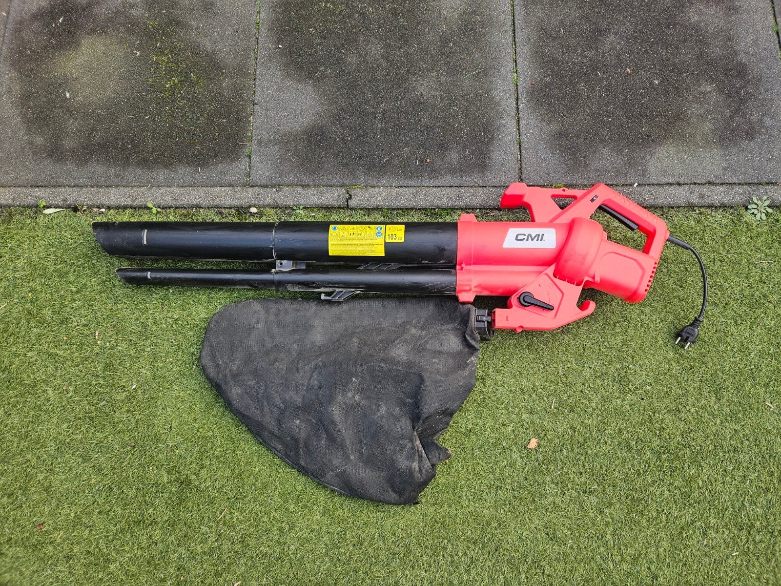 1x gebruikte CMI Bladblazer met Opvangzak 2800 Watt, Ophalen, Gebruikt, Met opvangzak, CMI