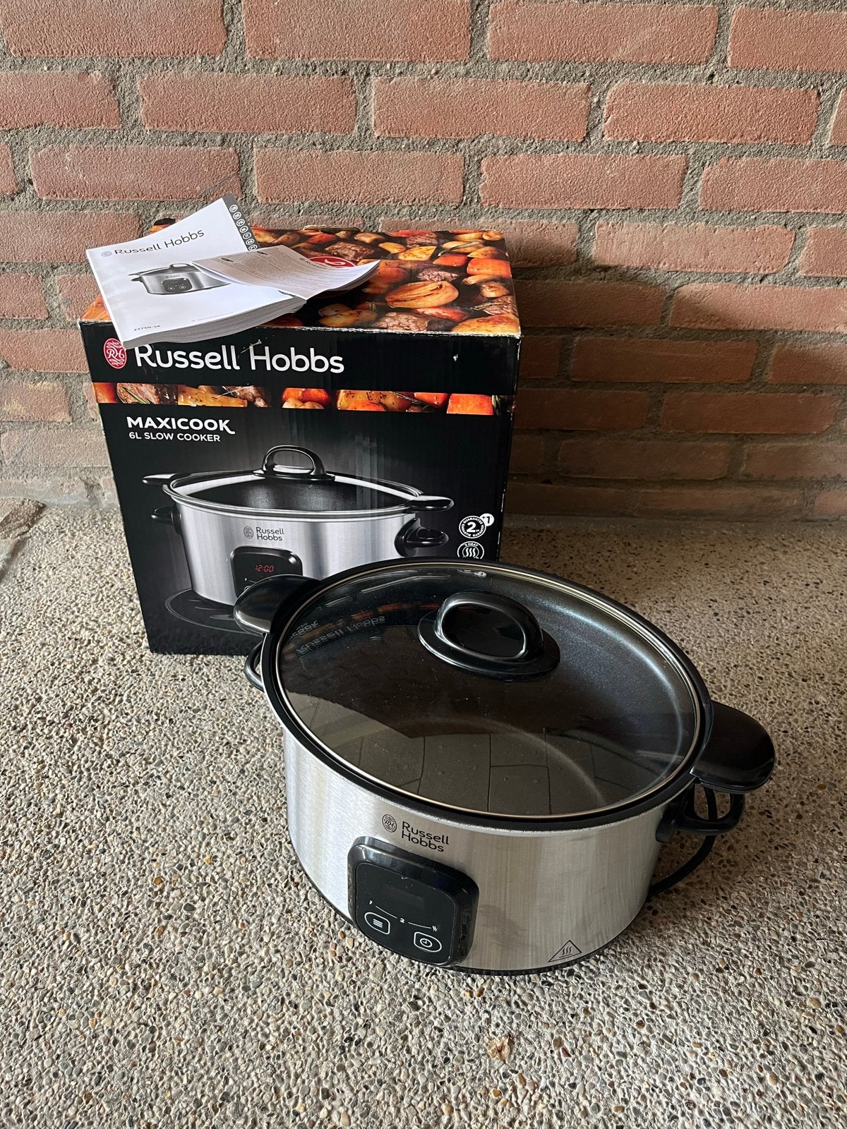 Russell Hobbs Maxicook 6L Slowcooker - Zilver, Witgoed en Apparatuur, Ophalen, Timer, Zo goed als nieuw