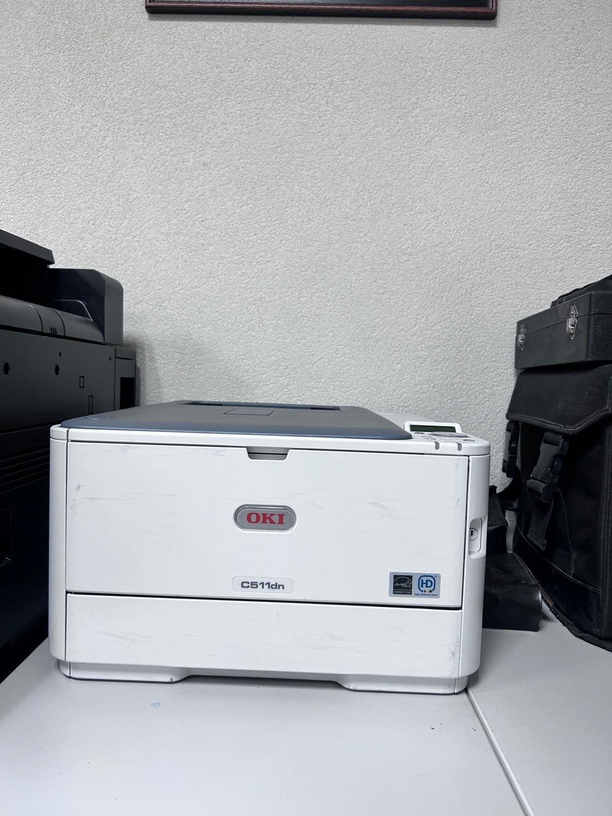OKI C511dn Laserprinter - Kleur en Zwart-wit, Computers en Software, Printers, Ophalen, Gebruikt, Printer, Kleur printen