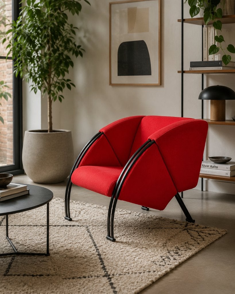 Twee Young international banken en 2 fauteuils, Ophalen, Gebruikt, 75 tot 100 cm, Postmodern Memphis Design Vintage Dutch Design