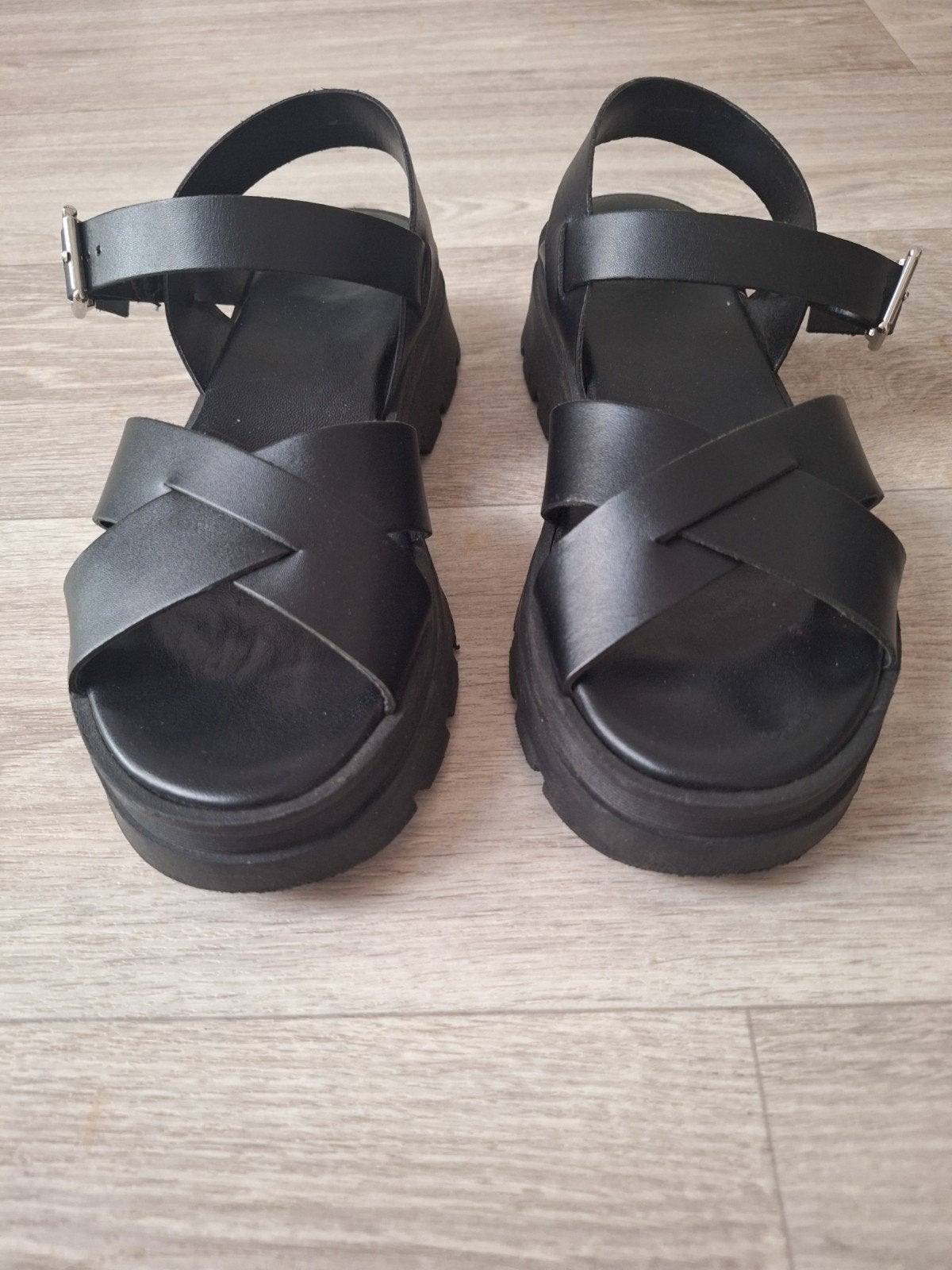Manfield sandalen maat 38, Kleding | Dames, Schoenen, Zwart, Manfield, Gedragen, Sandalen of Muiltjes