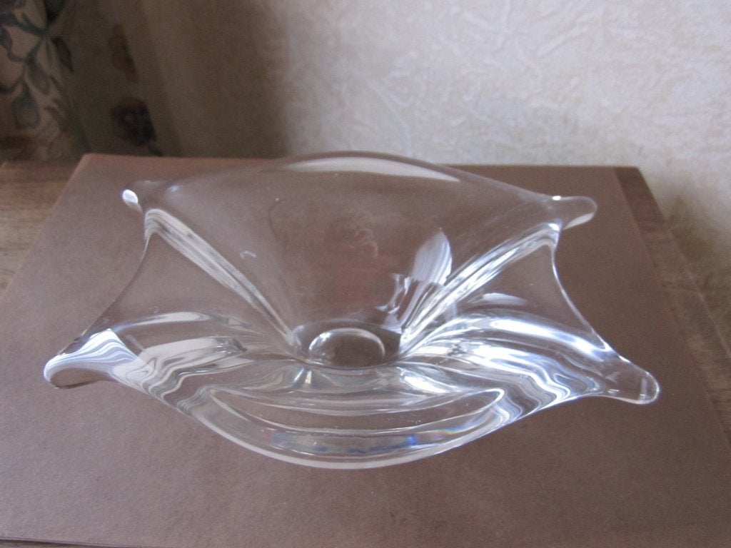 Val St Lambert cristal bowl - vide poche jaren 60, Verzenden