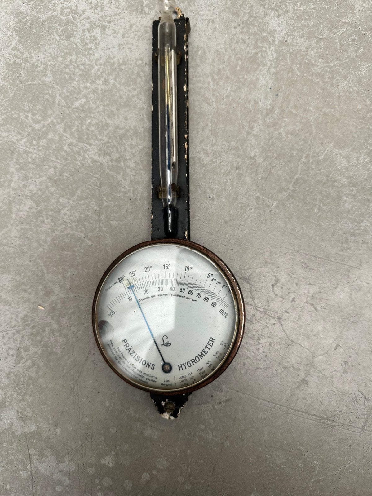 Antieke -Hygrometer / Polymeter – Duitsland 1910, Ophalen, Zo goed als nieuw, Barometer