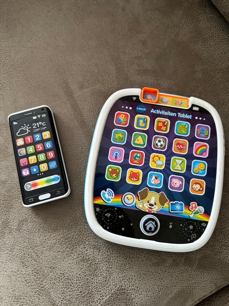 Vtech activiteiten tablet en telefoon, Ophalen of Verzenden, Gebruikt, Ontdekken, Met licht