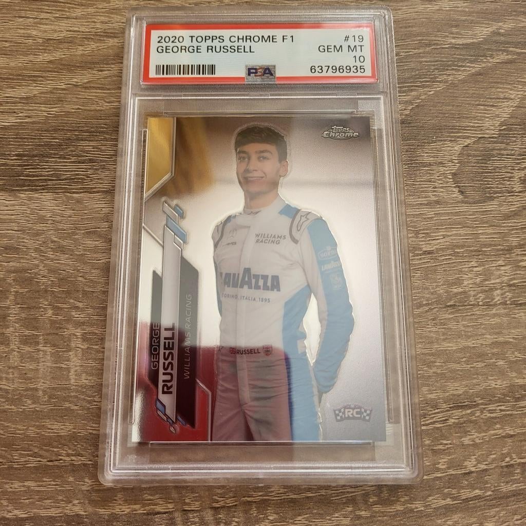 George Russell 2020 Topps Chrome F1 PSA 10 RC, Ophalen of Verzenden