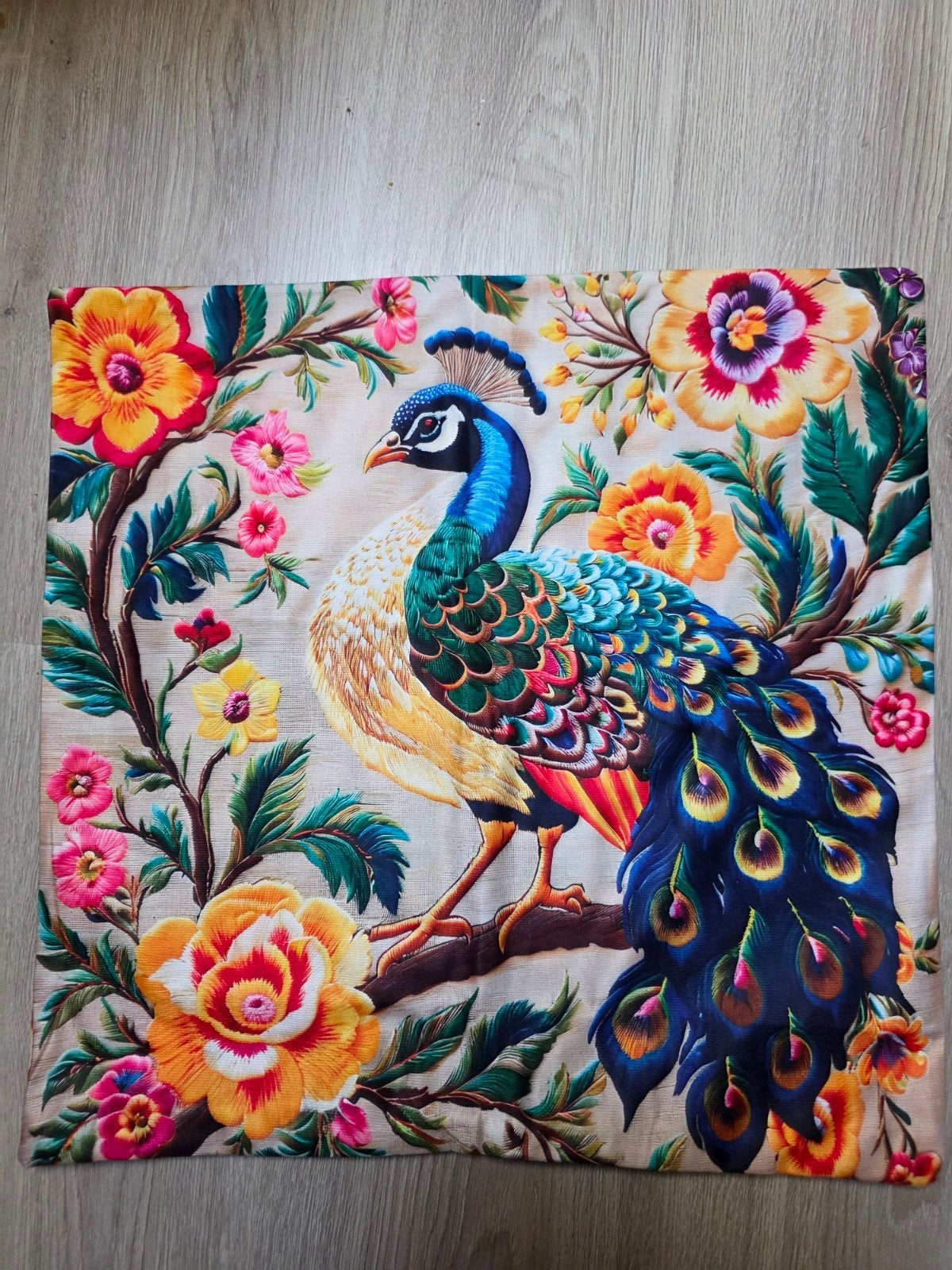 2 X  prachtige Pauwen kussenhoes NIEUW, Overige merken, Met print, Meerkleurig, Nieuw