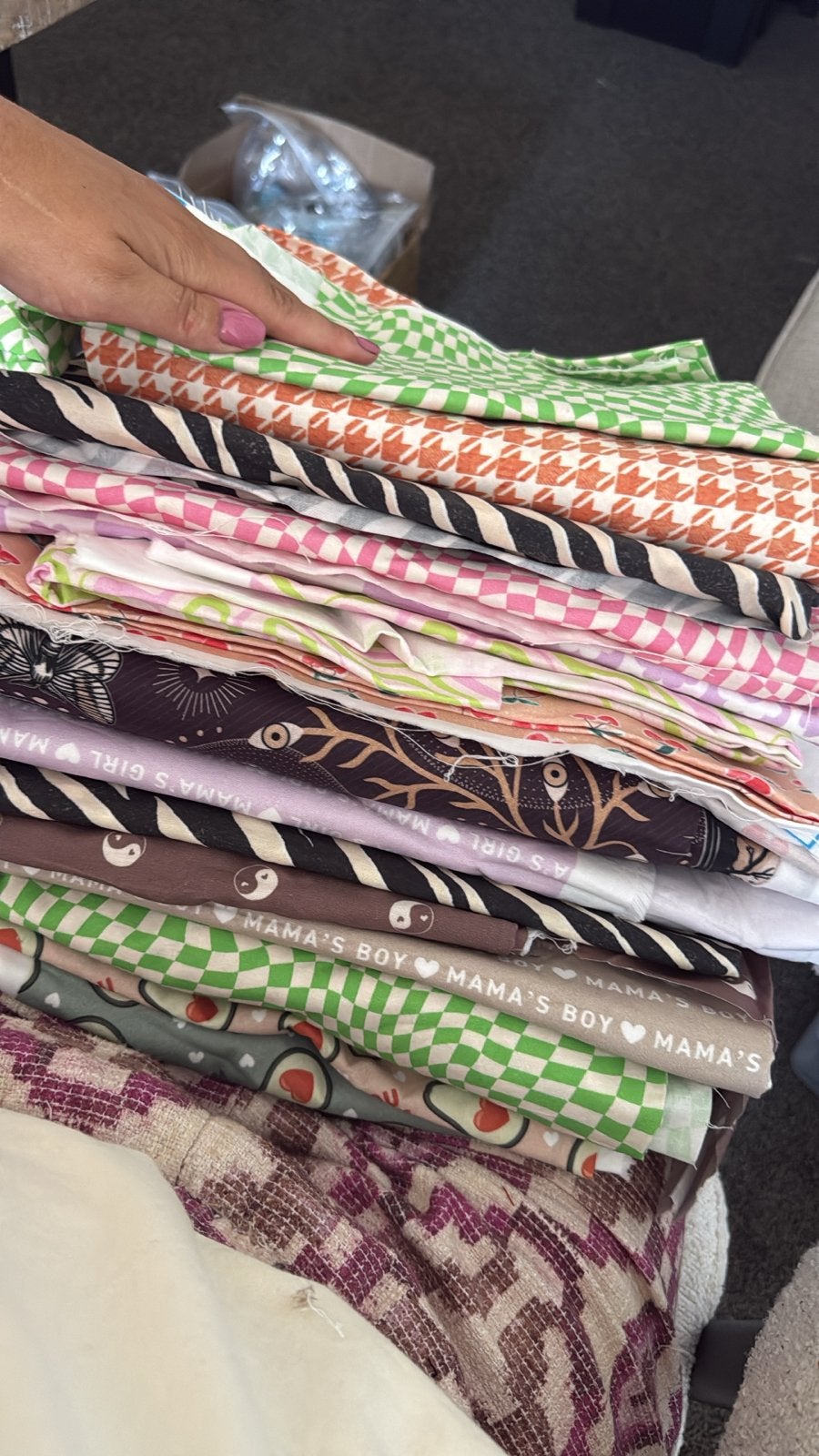 Duurzaam Katoen van Spoonflower: Diverse Stoffen & Lappen, Meerkleurig, Ophalen of Verzenden, Zo goed als nieuw, 30 tot 120 cm