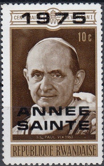 Rwanda- 1975- Paus Paulus VI- P, Verzenden, Overige landen, Postfris