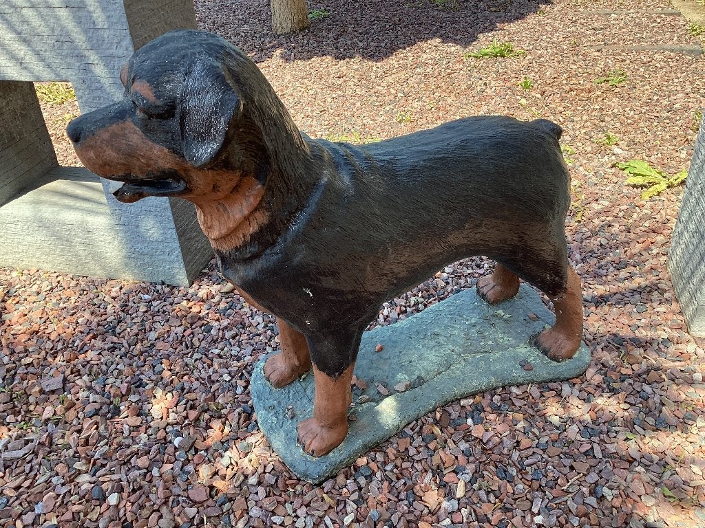 beeld rottweiler beton, Ophalen, Gebruikt, Dier