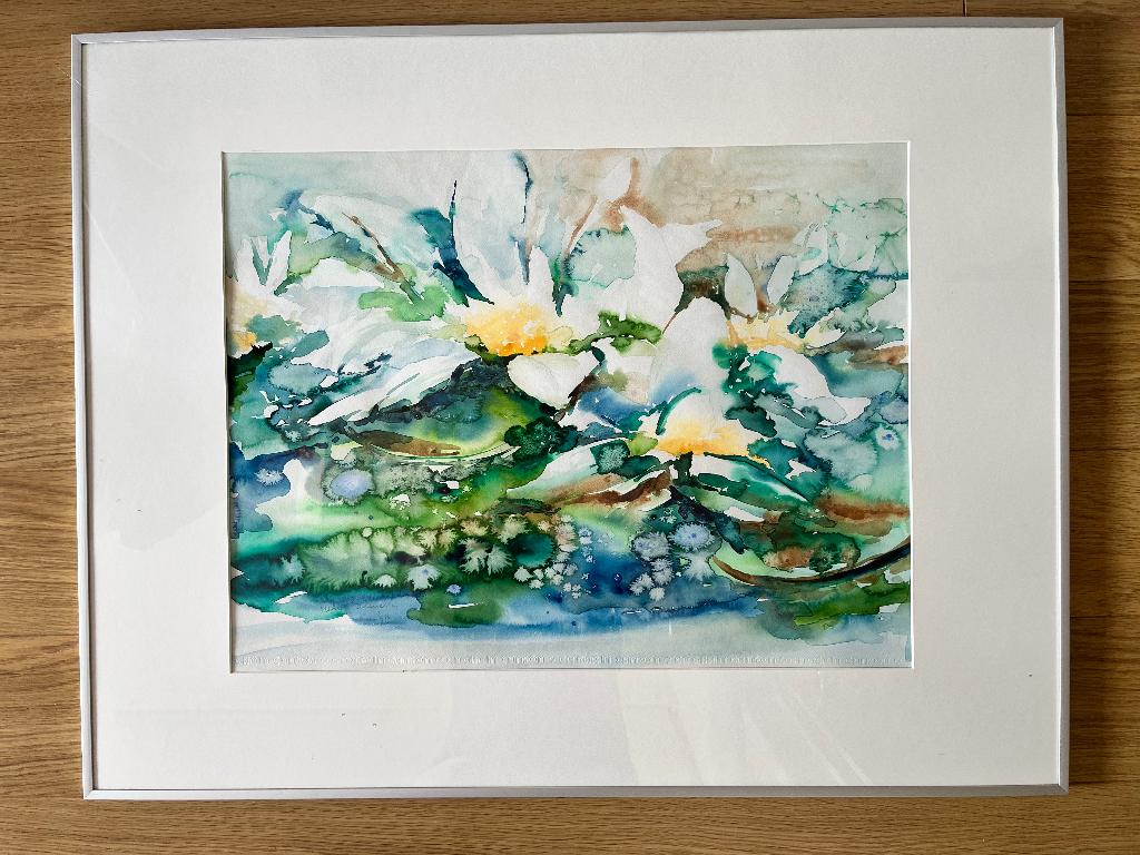 Schilderij Waterlelie, Ophalen