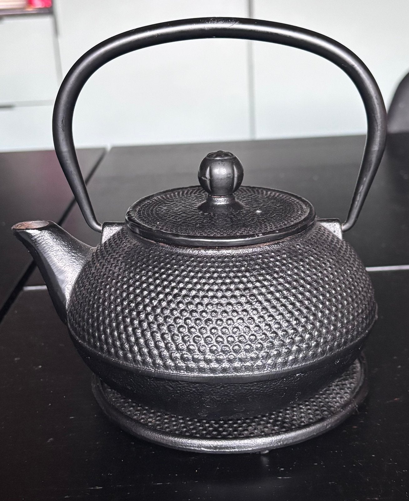 Gietijzeren theepot Japanse style, Ophalen of Verzenden, Gebruikt, Gietijzer