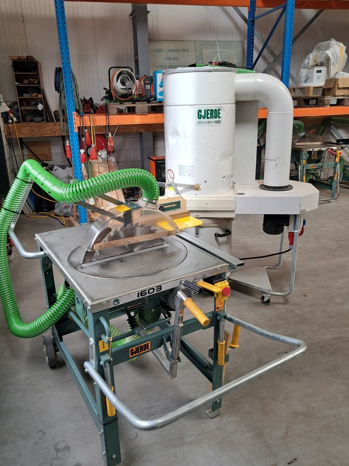 Gjerde zaagmachine bouwzaag met afzuiging set, Ophalen