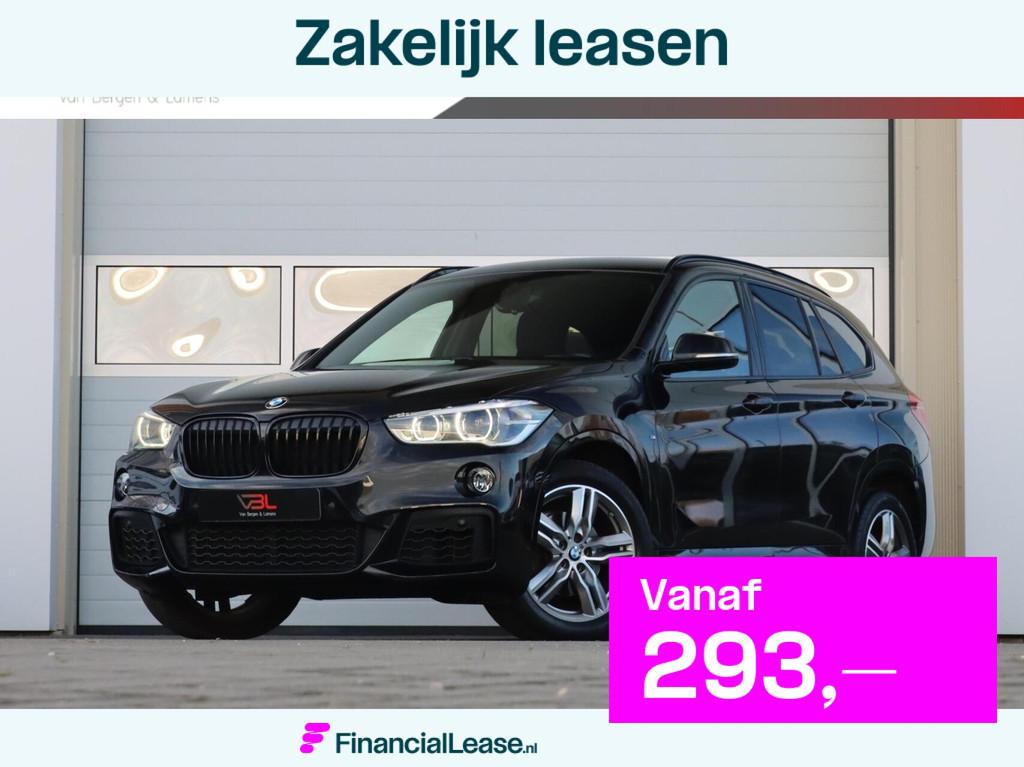 BMW X1 sDrive18i High Executive M-sport | Shadowline, Gebruikt, Met garantie (alle), Alcantara, Zwart