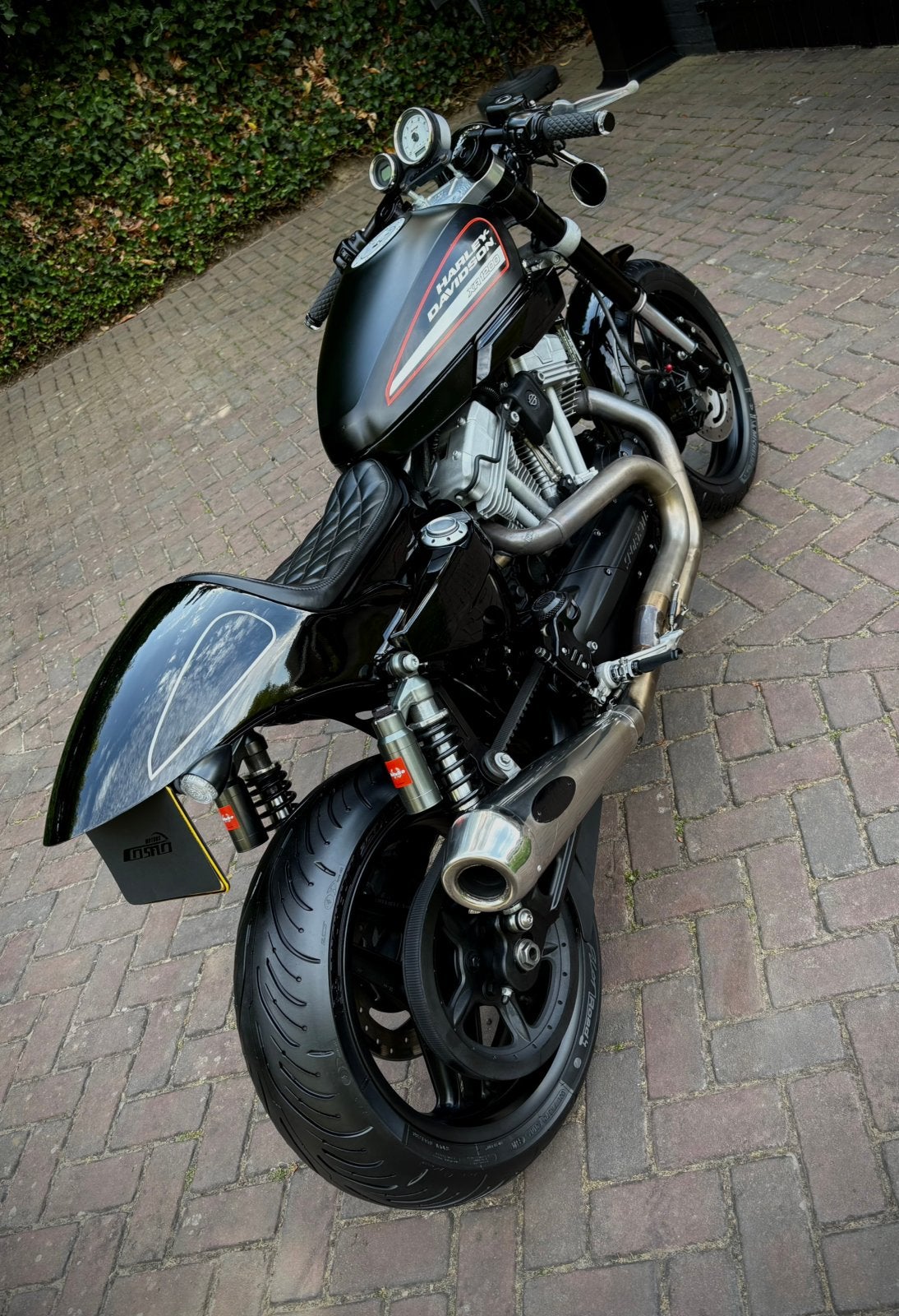 Unieke Harley Davidson XR1200 Custom caferacer cafe racer, Sportuitlaat, 2 cilinders, Occasion, Motorrijbewijs A