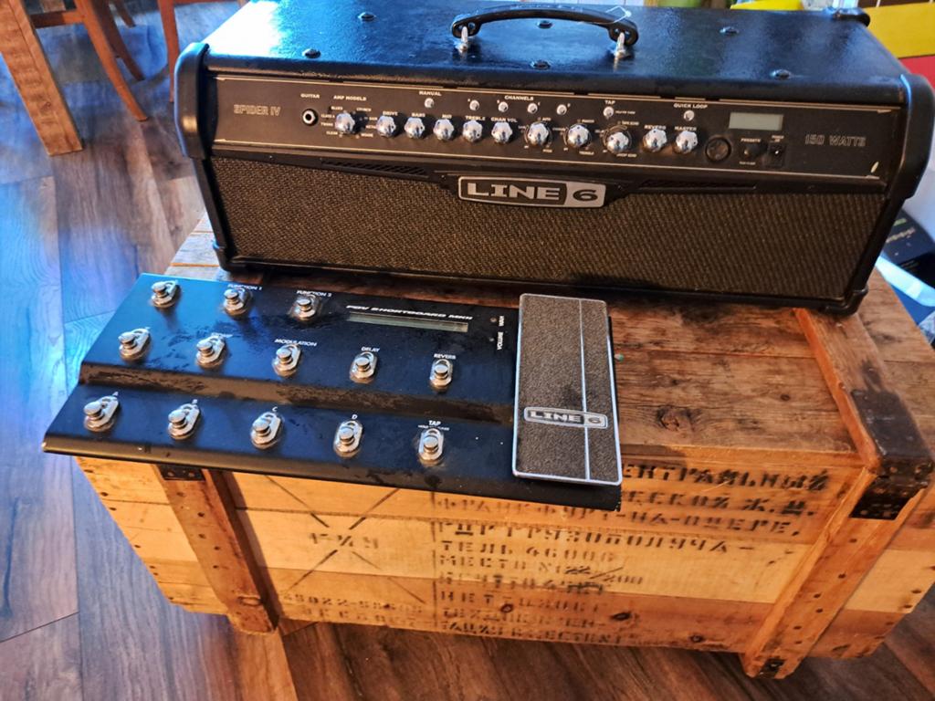 Line 6 Spider IV HD150 gitaarversterker met FBV Shortboard, Ophalen, Gebruikt, Gitaar, 100 watt of meer