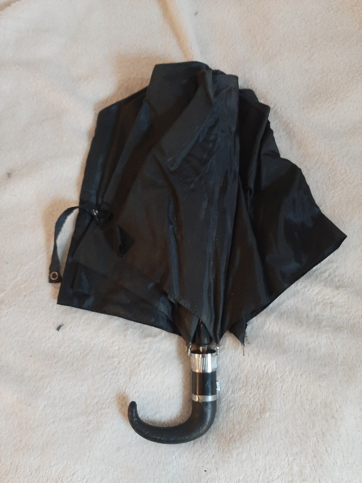 Zwart paraplu met haakhandvat, Ophalen of Verzenden, Gebruikt, Zwart