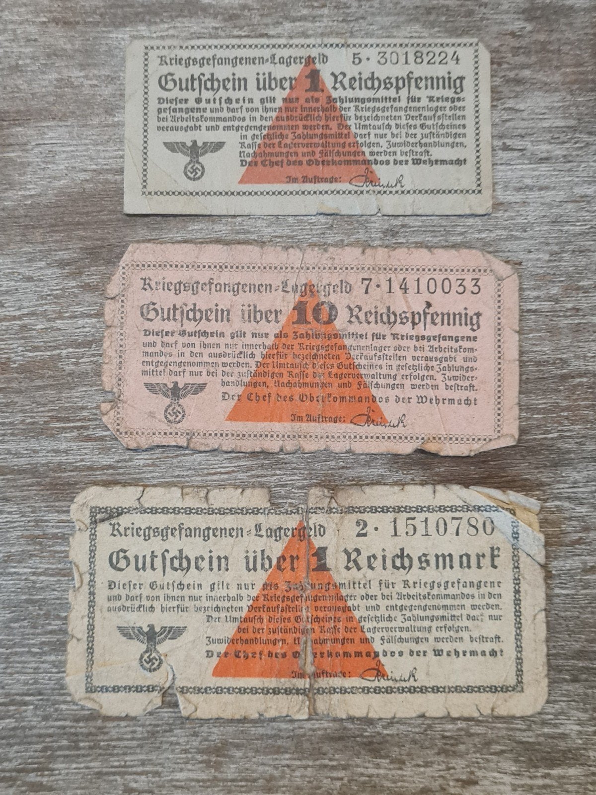 Set biljetten Kriegsgefangenen Tweede Wereldoorlog (#1), Ophalen of Verzenden, Overige soorten, Duitsland