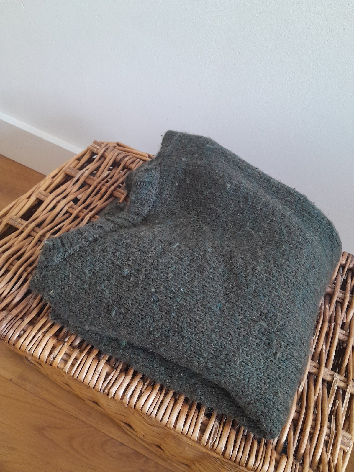 100% wol trui bosgroen voor +/_ 8-10 jr, Ophalen of Verzenden, Gebruikt, Jongen, Trui of Vest