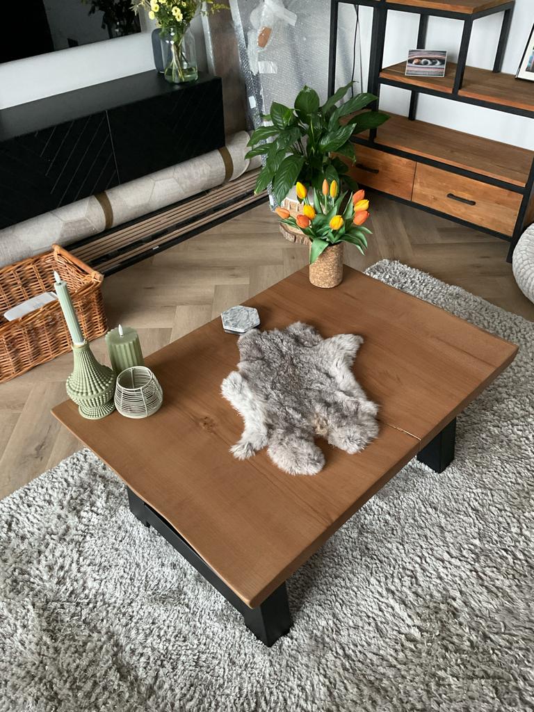 Industriële Salontafel Beukenhout - Loods Baarle Nassau, Ophalen, Gebruikt, 50 tot 100 cm, Minder dan 50 cm