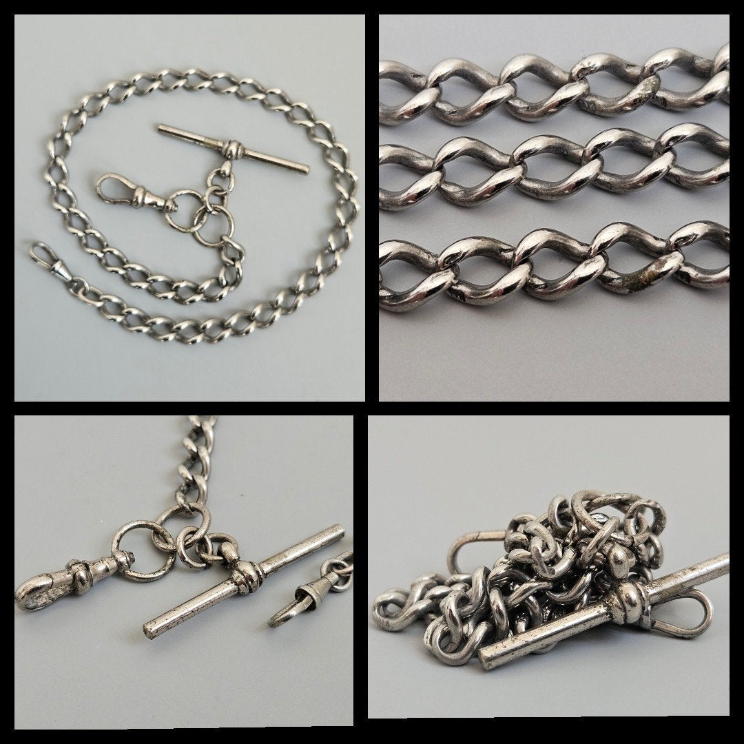 Antiek horlogeketting voor aan een zakhorloge, Ophalen of Verzenden, Overige materialen, Ketting