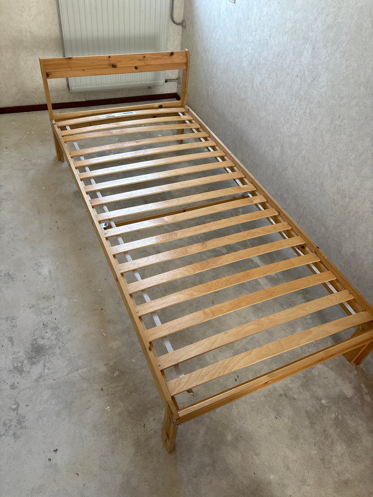 IKEA Luröy eenpersoonsbed met lattenbodem 90x200 cm, Ophalen, 85 tot 100 cm, Gebruikt, Lattenbodem