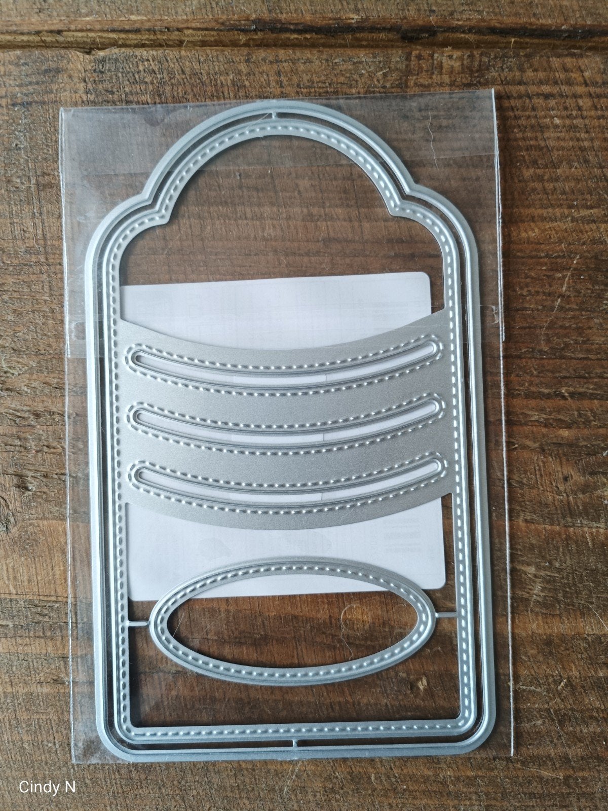 Snijmal voor kaarten maken label of tag, Zilver, Overige thema's, Gereedschap of Toebehoren, Nieuw