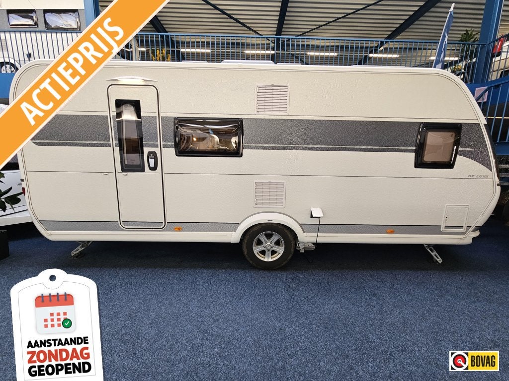 Hobby De Luxe 560 KMFE MOVER/AS 2000 KG/ALU VELG, Dwars-stapelbed, Hobby, Bedrijf, Treinzit