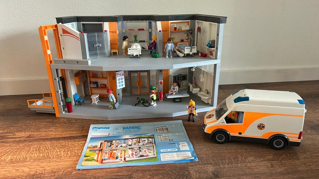 Playmobil Ziekenhuis en Ambulance, Kinderen en Baby's, Speelgoed | Playmobil, Ophalen, Gebruikt, Complete set