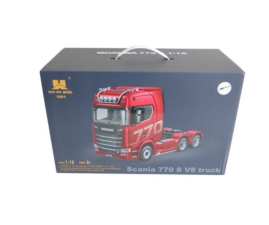 HUINA SCANIA 770S RC HAULAGE TRUCK RTR 1/18 - RED CY1501, Ophalen of Verzenden, Nieuw, Overige schalen, Auto offroad