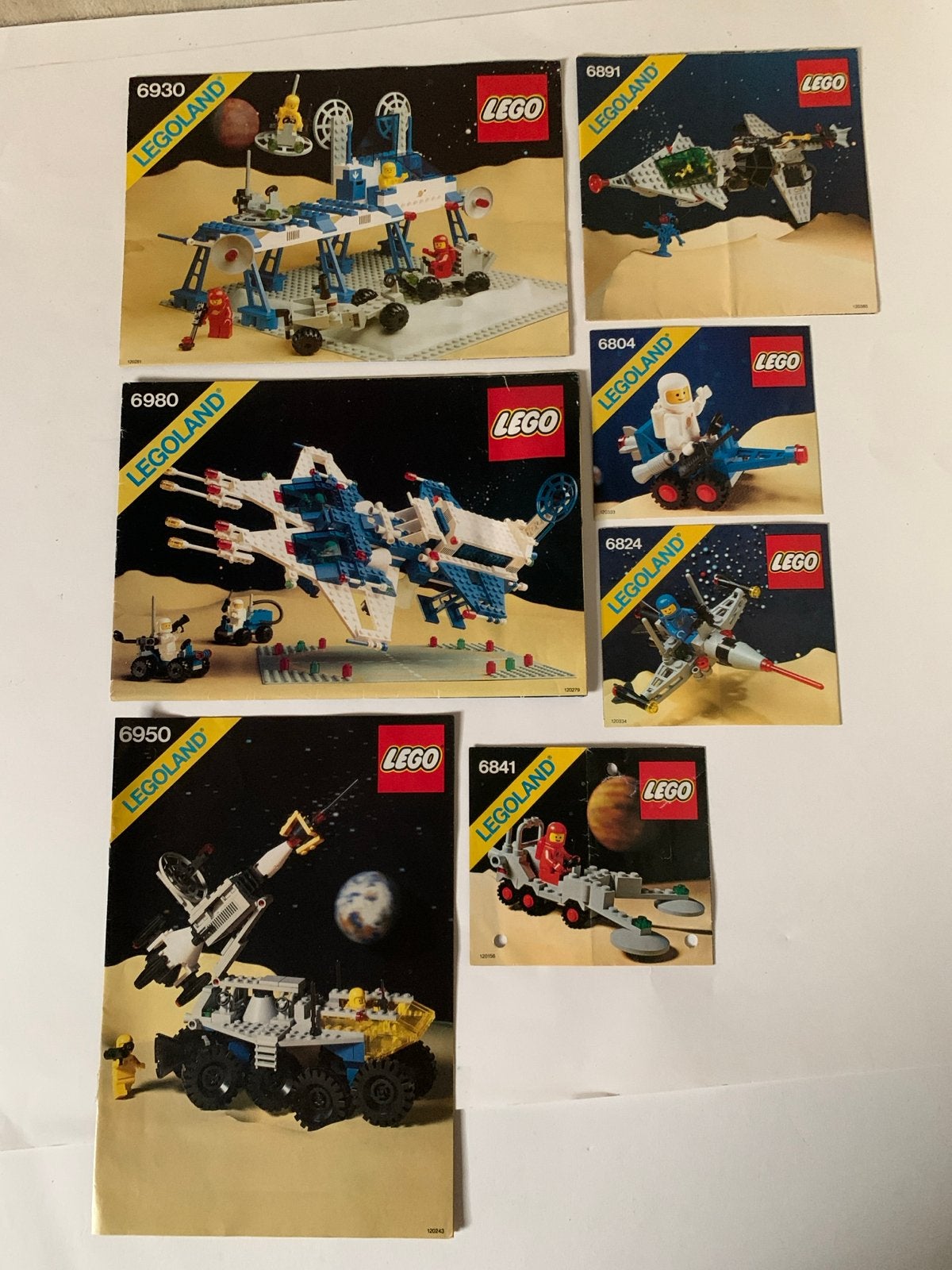 Lego Legoland Space instructieboekjes (7 stuks), Gebruikt, Lego, Overige typen, Ophalen of Verzenden