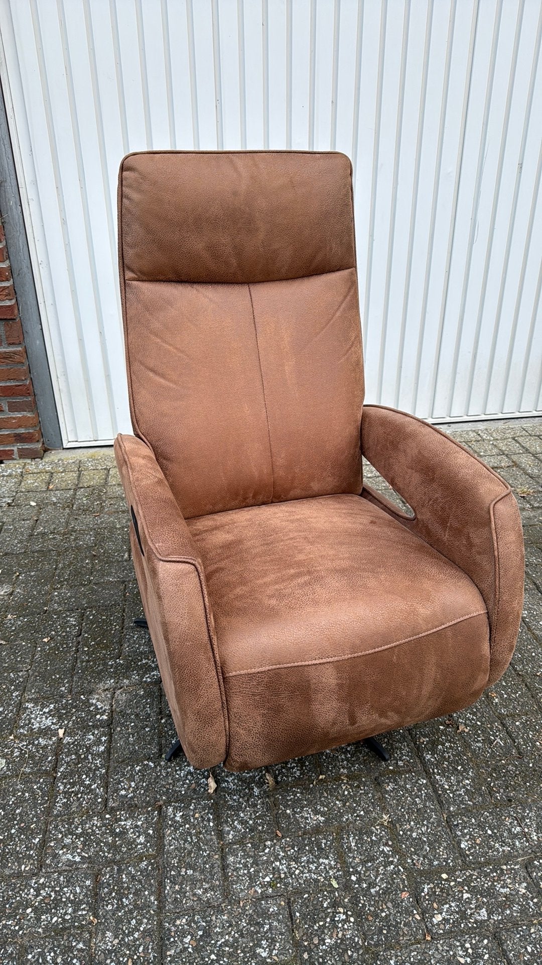 Elektrische relax fauteuil, Huis en Inrichting, Fauteuils, Ophalen, 75 tot 100 cm, Zo goed als nieuw, Stof