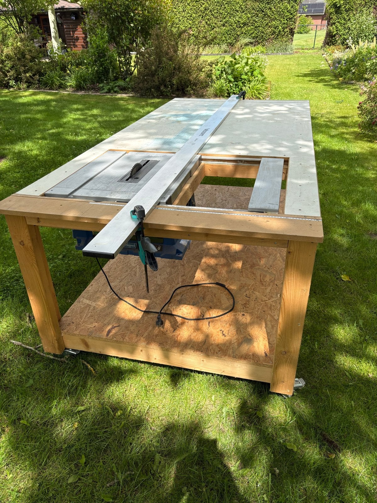 Zelfbouw tafelzaag met Scheppach HS 105 – grote werktafel, Ophalen, Gebruikt, Cirkelzaag, 30 tot 70 mm