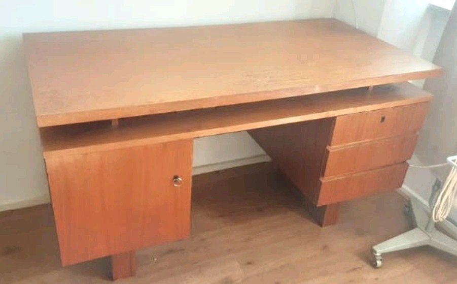 Vintage bureau jaren 60, midcentury modern, Ophalen, Opbergruimte, Gebruikt
