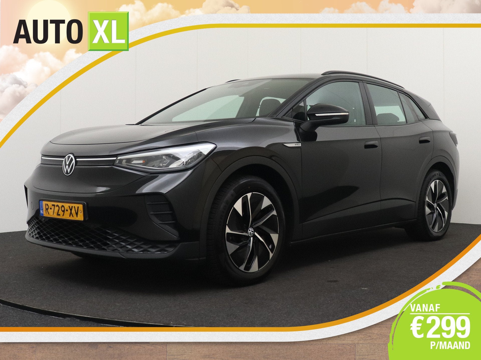 Volkswagen ID.4 Pro 77 kWh Adapt. Cruise Carplay Sfeerverlic, Auto's, Automaat, Gebruikt, Zwart, Zwart