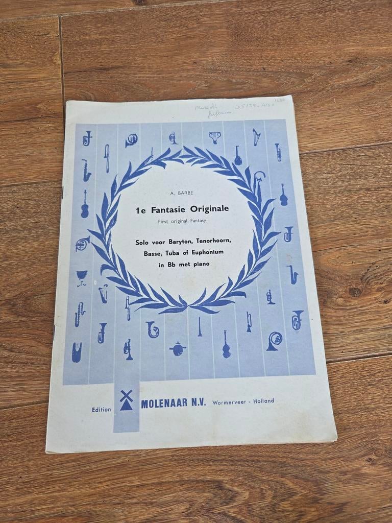 1e Fantasie Originale A. Barbe bladmuziek, Ophalen of Verzenden