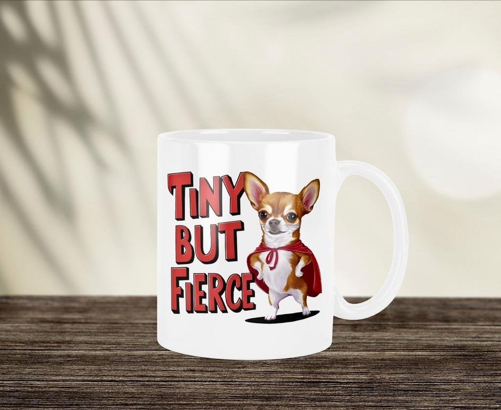 Tiny but fierce Chihuahua mok, Huis en Inrichting, Keuken | Servies, Ophalen of Verzenden, Nieuw, Overige stijlen, Kop(pen) en/of Schotel(s)